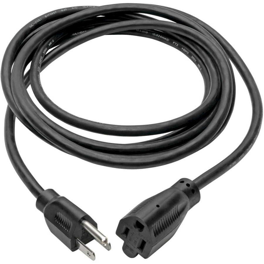 Câble d'extension de cordon d'alimentation Tripp Lite de 15 pieds 5-15P à 5-15R 10A 18AWG 15' P022-015