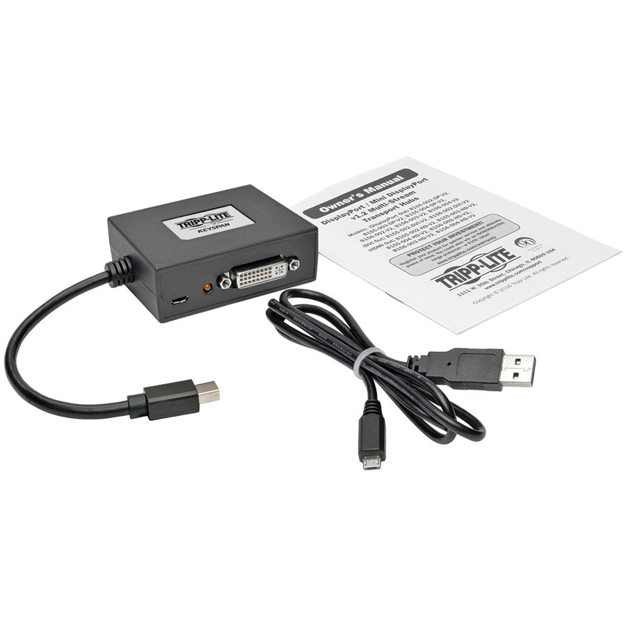 Tripp Lite by Eaton B155-002-DVI-V2 2-Port Mini DisplayPort 1.2 to DVI MST Hub B155-002-DVI-V2