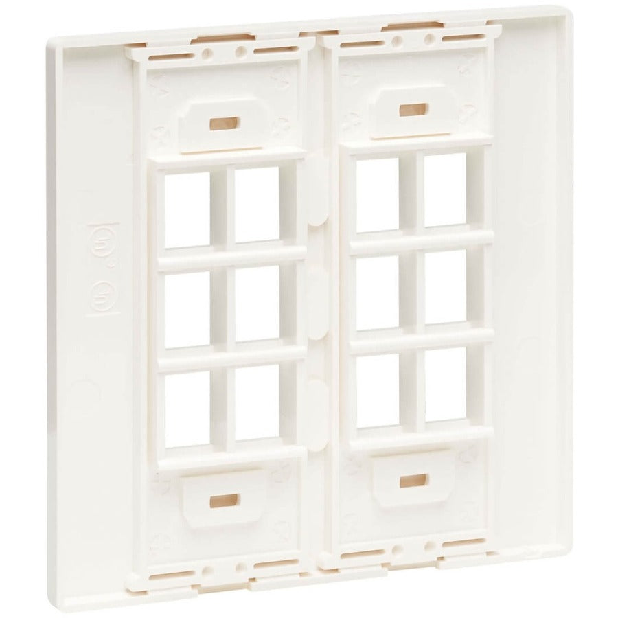 Tripp Lite by Eaton, plaque frontale double Keystone à 12 ports, blanche, TAA N080-212