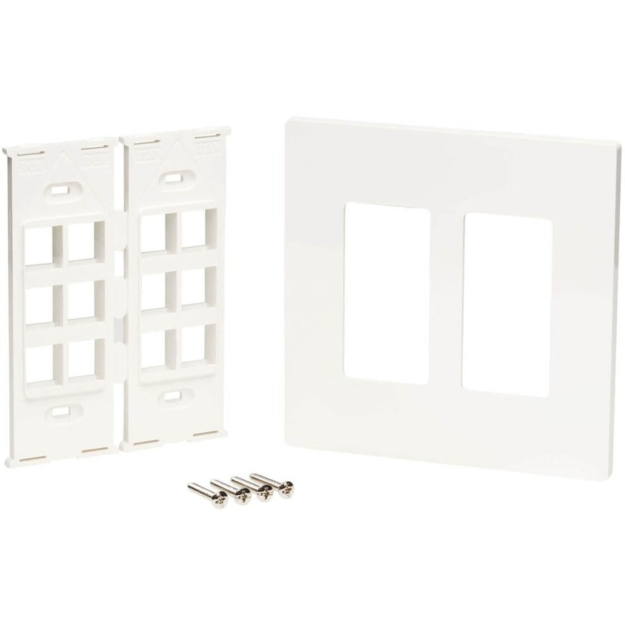 Tripp Lite by Eaton, plaque frontale double Keystone à 12 ports, blanche, TAA N080-212