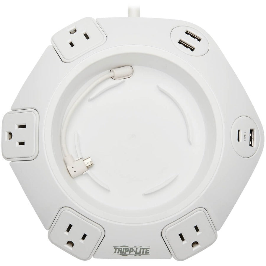 Tripp Lite par Eaton Protégez-le ! TLP48USBCUFO Suppresseur/protecteur de surtension à 4 prises TLP48USBCUFO