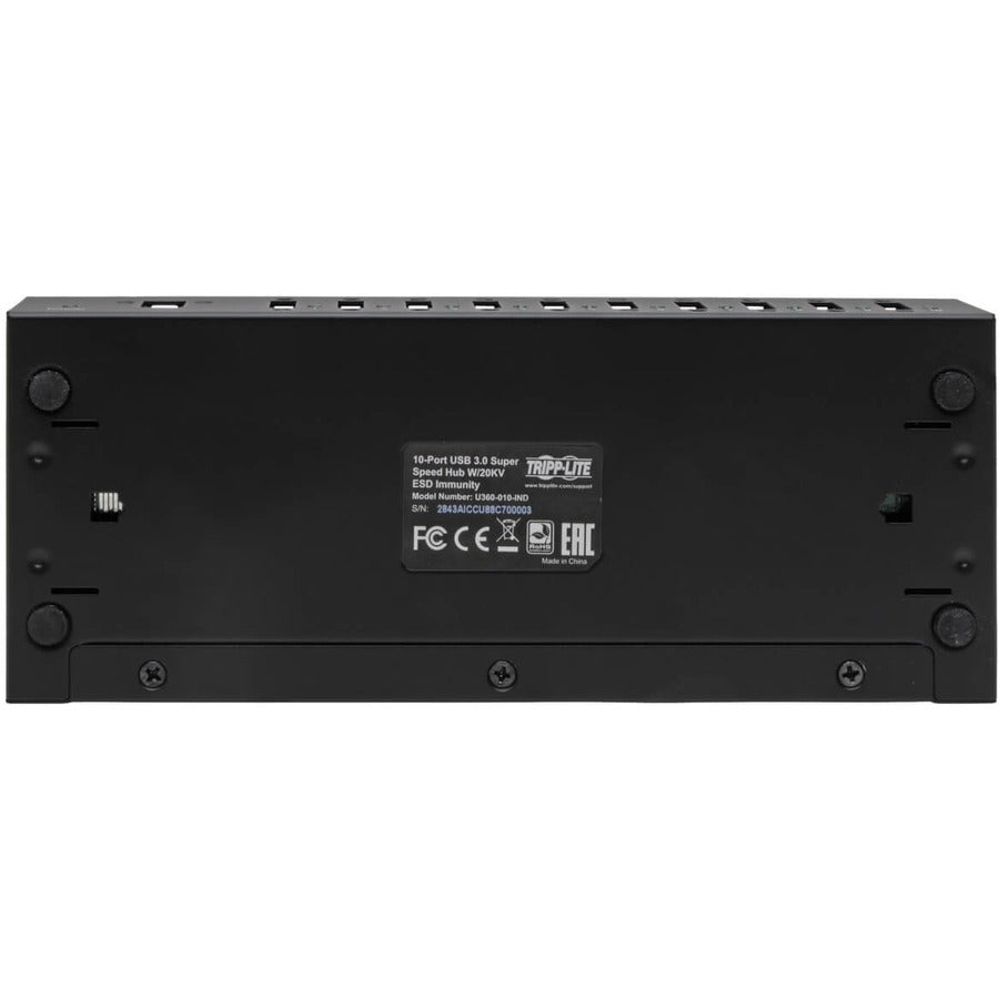 Tripp Lite by Eaton U360-010-IND Hub USB 3.0 SuperSpeed 10 ports de qualité industrielle U360-010-IND