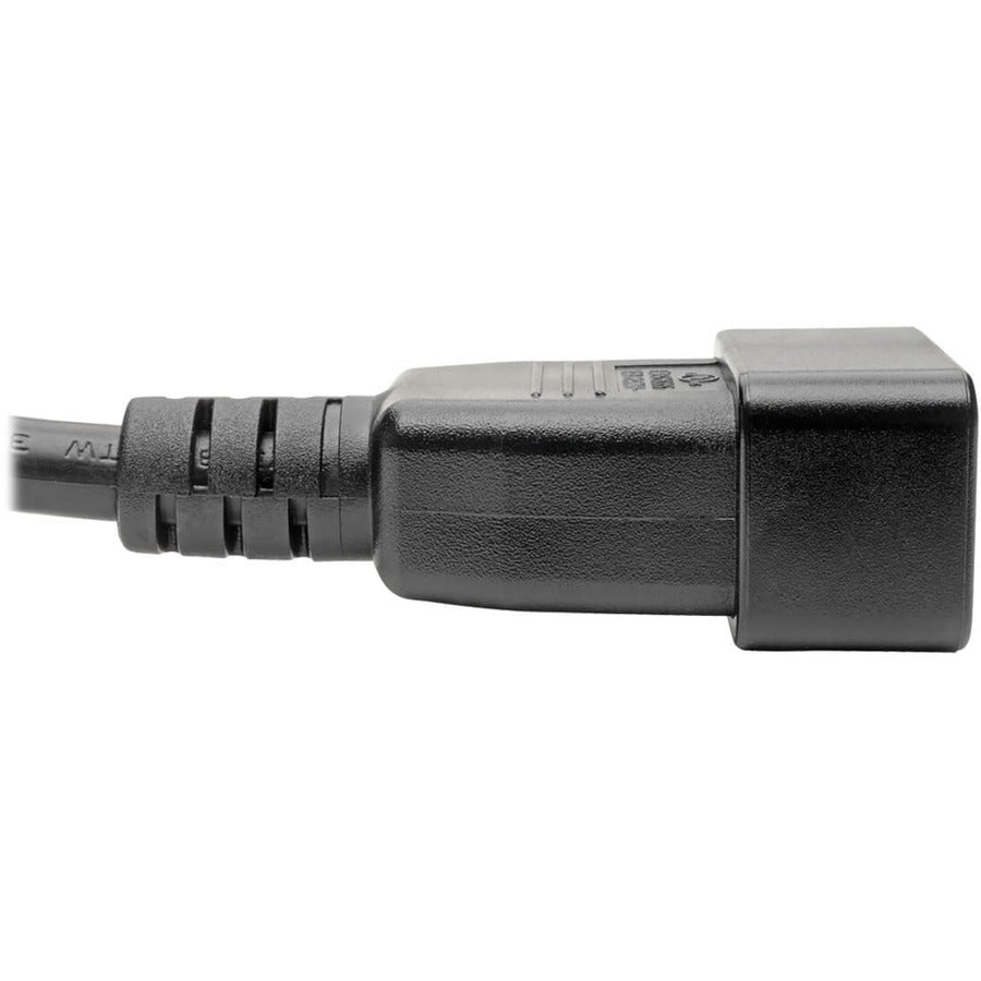 Câble d'extension de cordon d'alimentation Tripp Lite 6 pieds C19 à C20 robuste 20A 12AWG 6' P036-006