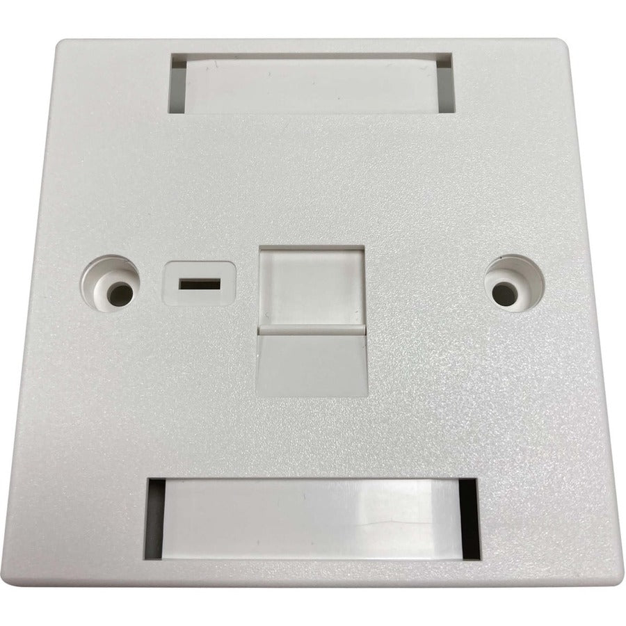 Tripp Lite by Eaton Plaque murale Keystone 1 port de style britannique, module à obturateur non chargé, onglet icône, blanc N042U-W01-ST