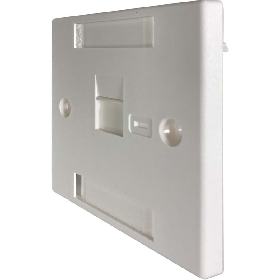 Tripp Lite by Eaton Plaque murale Keystone 1 port de style britannique, module à obturateur non chargé, onglet icône, blanc N042U-W01-ST