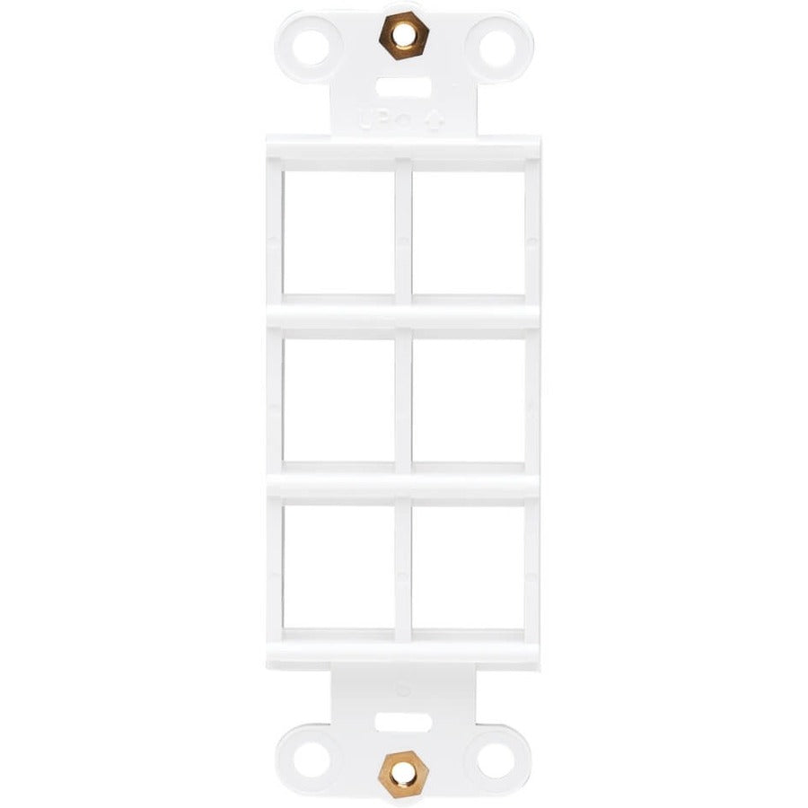 Insert de plaque centrale Tripp Lite by Eaton, style Decora – vertical, 6 ports N042D-006V-WH