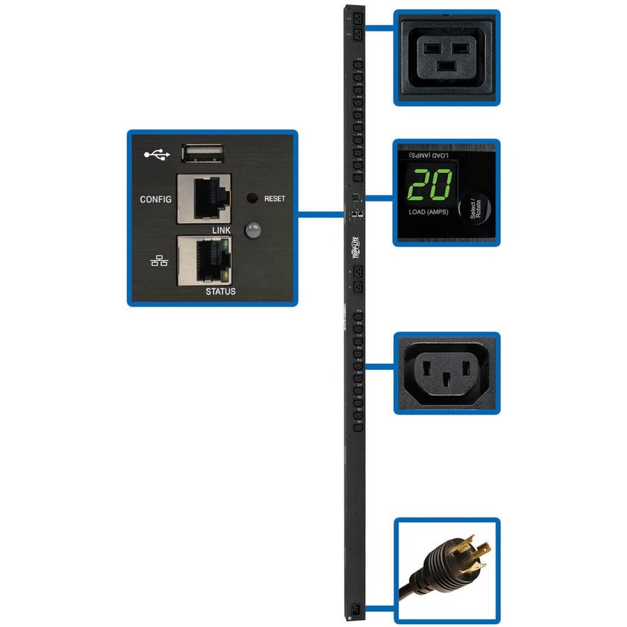 Tripp Lite par Eaton PDUMV20HVNETLX PDU 24 prises PDUMV20HVNETLX