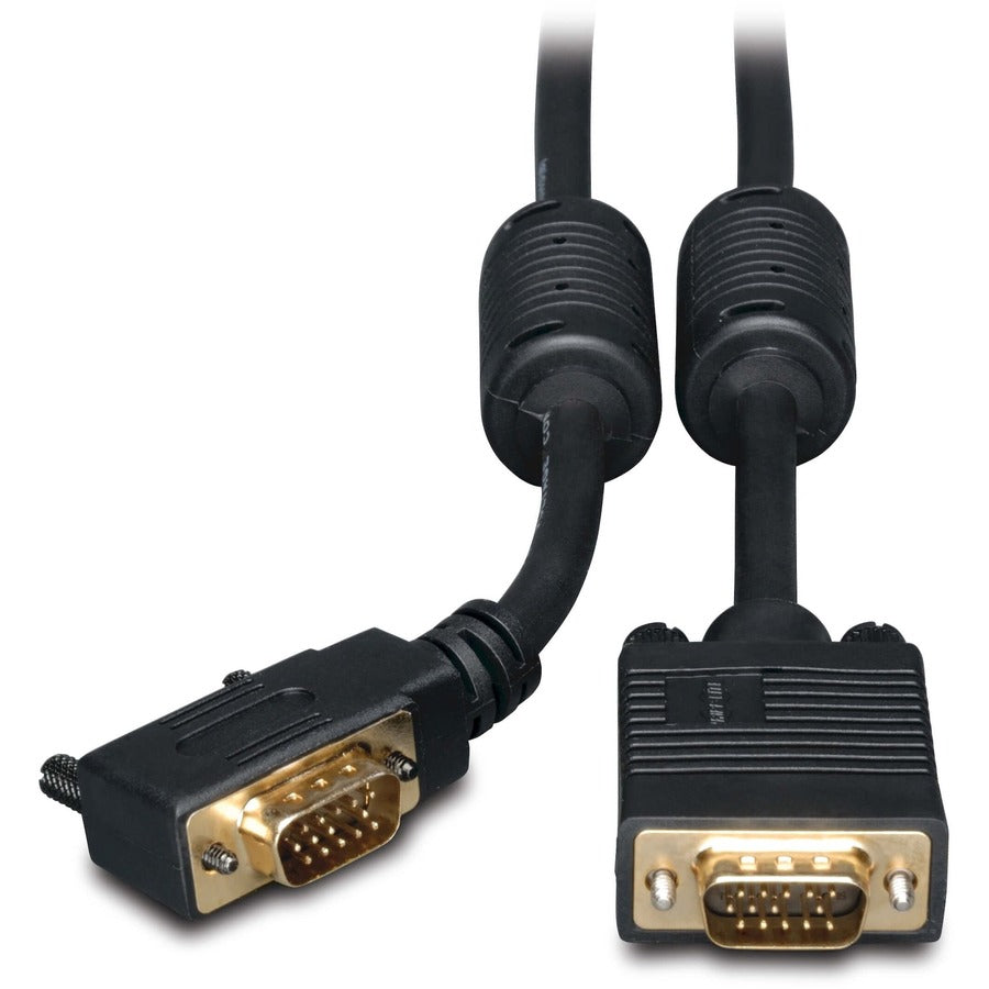 Câble de moniteur coaxial VGA Tripp Lite 6 pieds avec RVB haute résolution à angle droit HD15 M/M 6' P502-006-RA