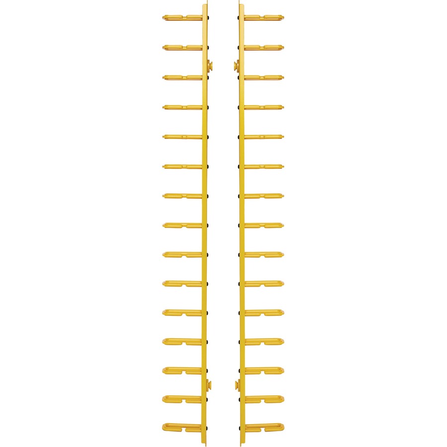 Gestionnaire de câbles vertical Tripp Lite by Eaton - Anneaux flexibles, Jaune, 6 pi (1,8 m) SRCABLERINGVRTF