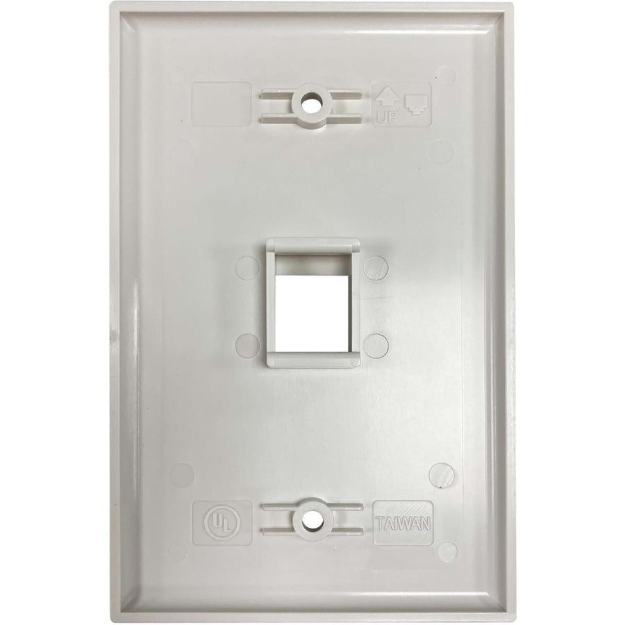Tripp Lite by Eaton Safe-IT Plaque murale Keystone à 1 port, antibactérienne, ivoire mat, TAA N042AB-001-IVM
