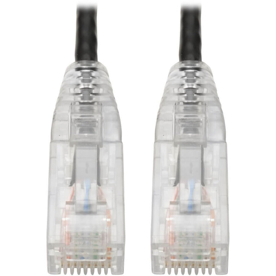 Tripp Lite by Eaton Cat6 UTP Patch Cable (RJ45) - M/M, Gigabit, Snagless, Molded, Slim, Black, 1 ft. N201-S01-BK