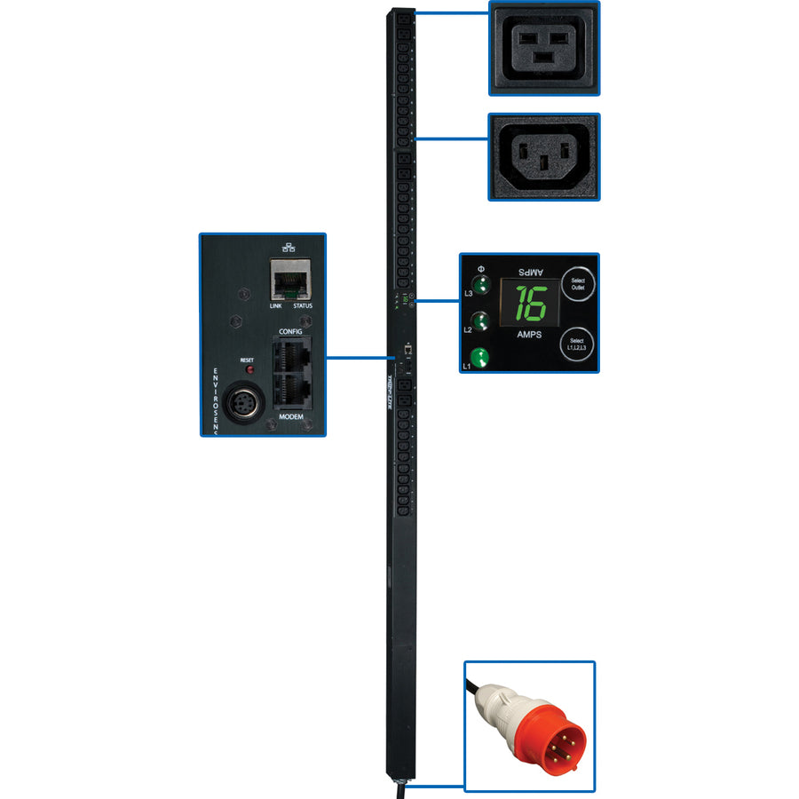 Tripp Lite par Eaton PDU3XVN10G16 surveillé 36 prises 11 kVA PDU PDU3XVN10G16