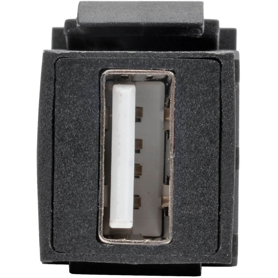 Tripp Lite by Eaton USB 2.0 All-in-One Keystone/Panel Mount Coupler (F/F), Black U060-000-KP-BK