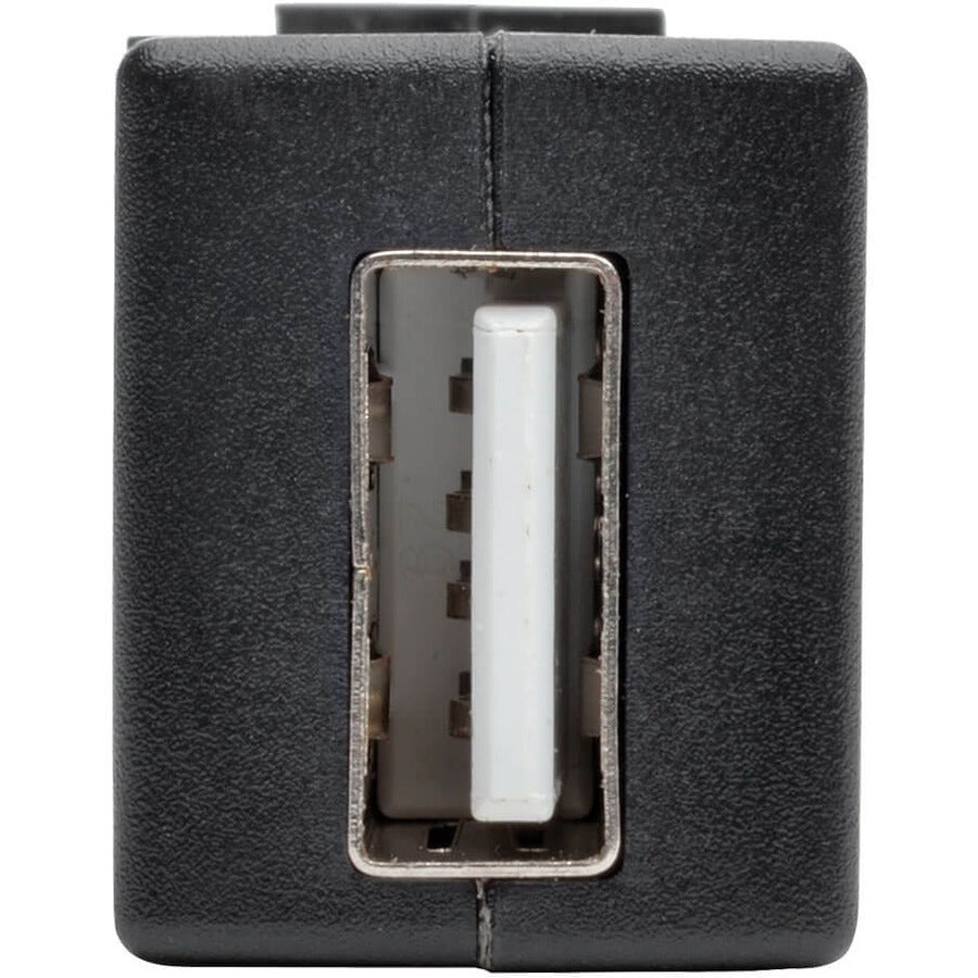 Tripp Lite by Eaton USB 2.0 All-in-One Keystone/Panel Mount Coupler (F/F), Black U060-000-KP-BK