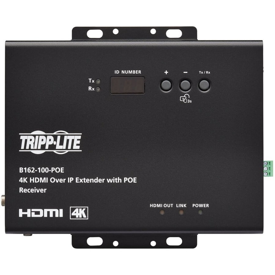 Transmetteur d'extension HDMI sur IP Tripp Lite by Eaton - 4K, 4:4:4, PoE, 328 pi (100 m) B162-001-POE