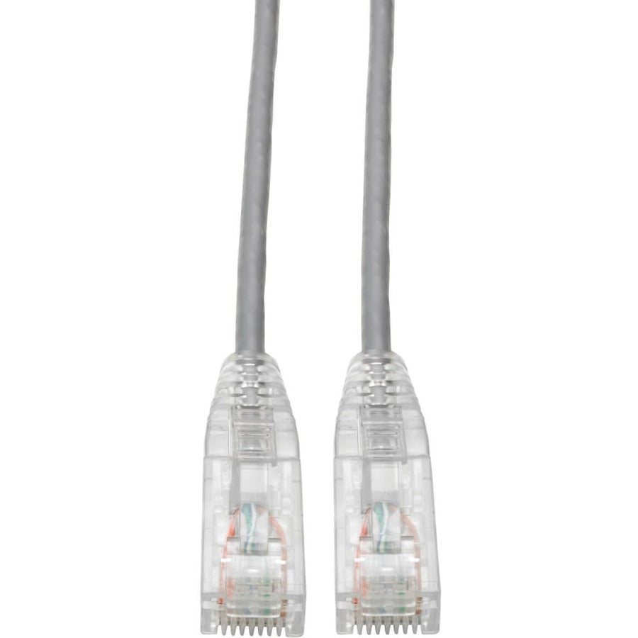 Tripp Lite by Eaton Cat6 UTP Patch Cable (RJ45) - M/M, Gigabit, Snagless, Molded, Slim, Gray, 2 ft. N201-S02-GY