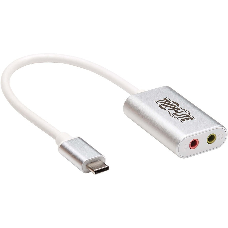 Tripp Lite by Eaton USB-C to 3.5 mm Stereo Audio Adapter - USB 2.0, Silver U437-002