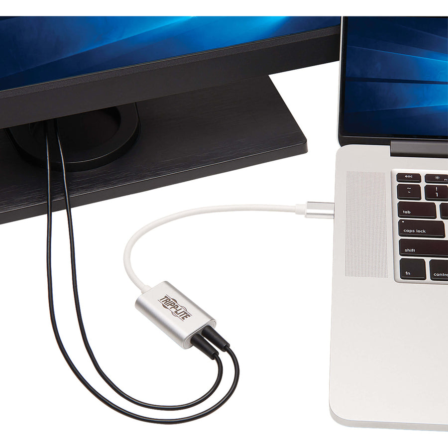 Tripp Lite by Eaton USB-C to 3.5 mm Stereo Audio Adapter - USB 2.0, Silver U437-002