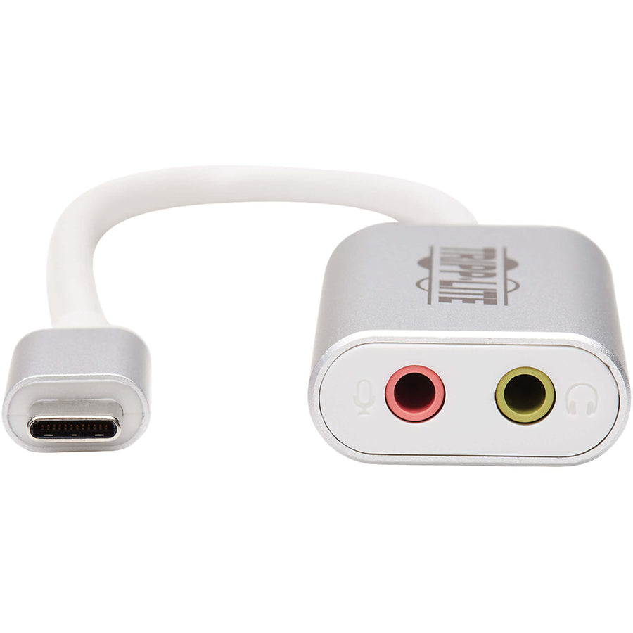 Tripp Lite by Eaton USB-C to 3.5 mm Stereo Audio Adapter - USB 2.0, Silver U437-002