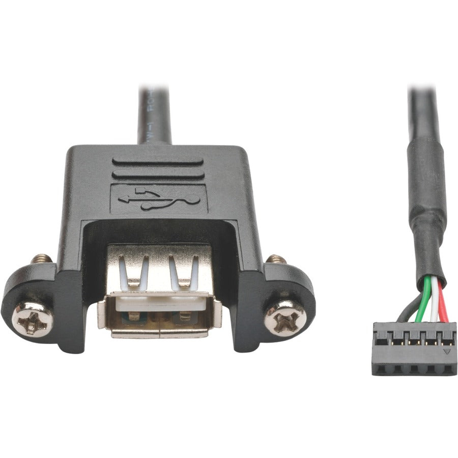Tripp Lite by Eaton U024-003-5P-PM USB 2.0 Hi-Speed Panel Mount Cable, 3 ft U024-003-5P-PM