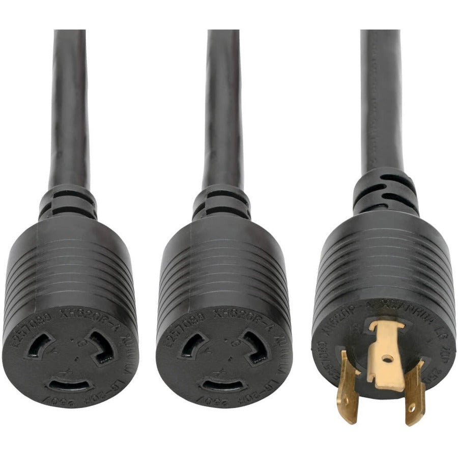 Tripp Lite Câble répartiteur en Y pour cordon d'alimentation de 0,3 m L6-20P vers 2xL6-20R pour PDU/UPS 20 A 10 AWG 1' P039-001-2