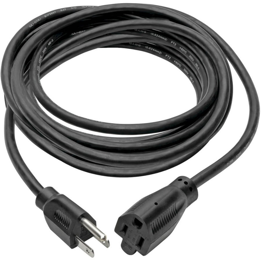 Câble d'extension de cordon d'alimentation Tripp Lite de 25 pieds 5-15P à 5-15R 10A 18AWG 25' P022-025
