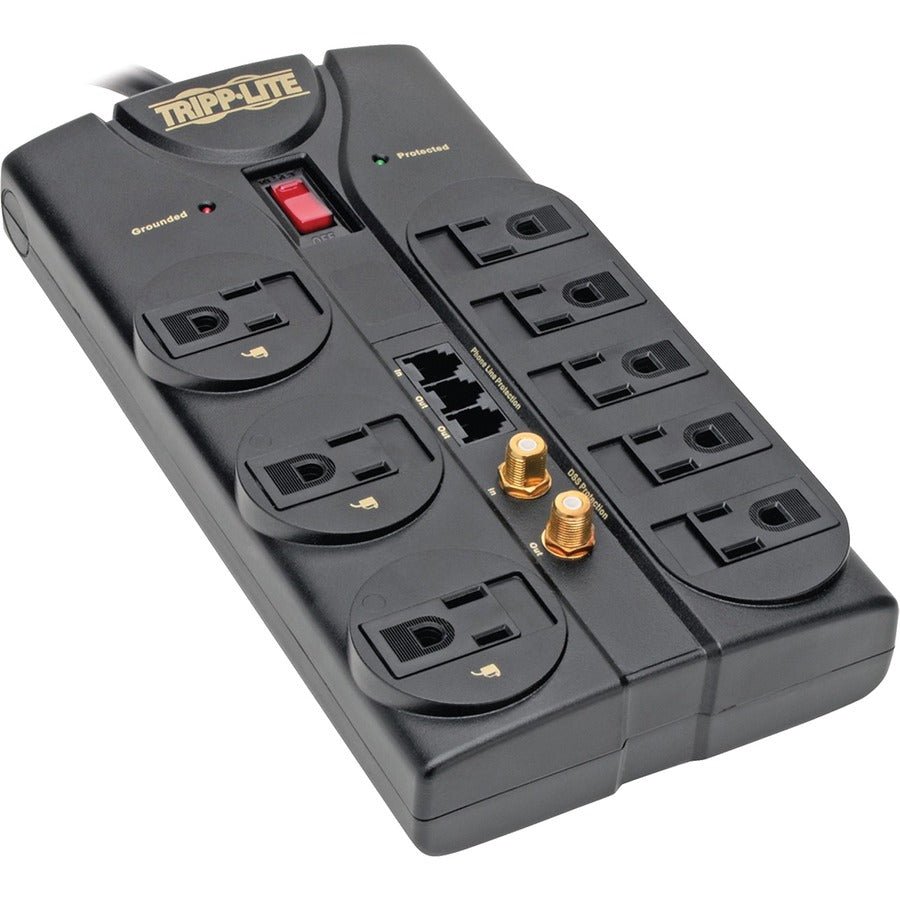 Tripp Lite ProtectIT TLP808TELTV 8 Outlets 120V Surge Suppressor TLP808TELTV