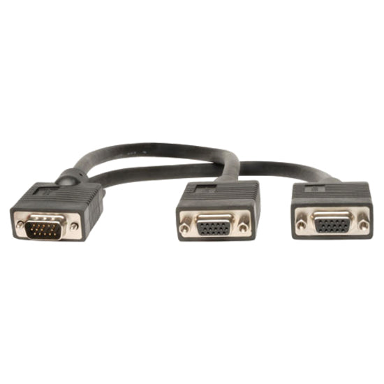 Câble répartiteur en Y pour moniteur VGA Tripp Lite 1 pi HD15 M/2xF 1' P516-001