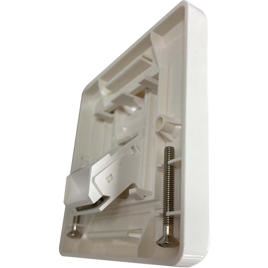 Tripp Lite by Eaton 1-Port UK-Style Wall Plate, Unloaded Shuttered Angled Module, White N042U-WK1-SA