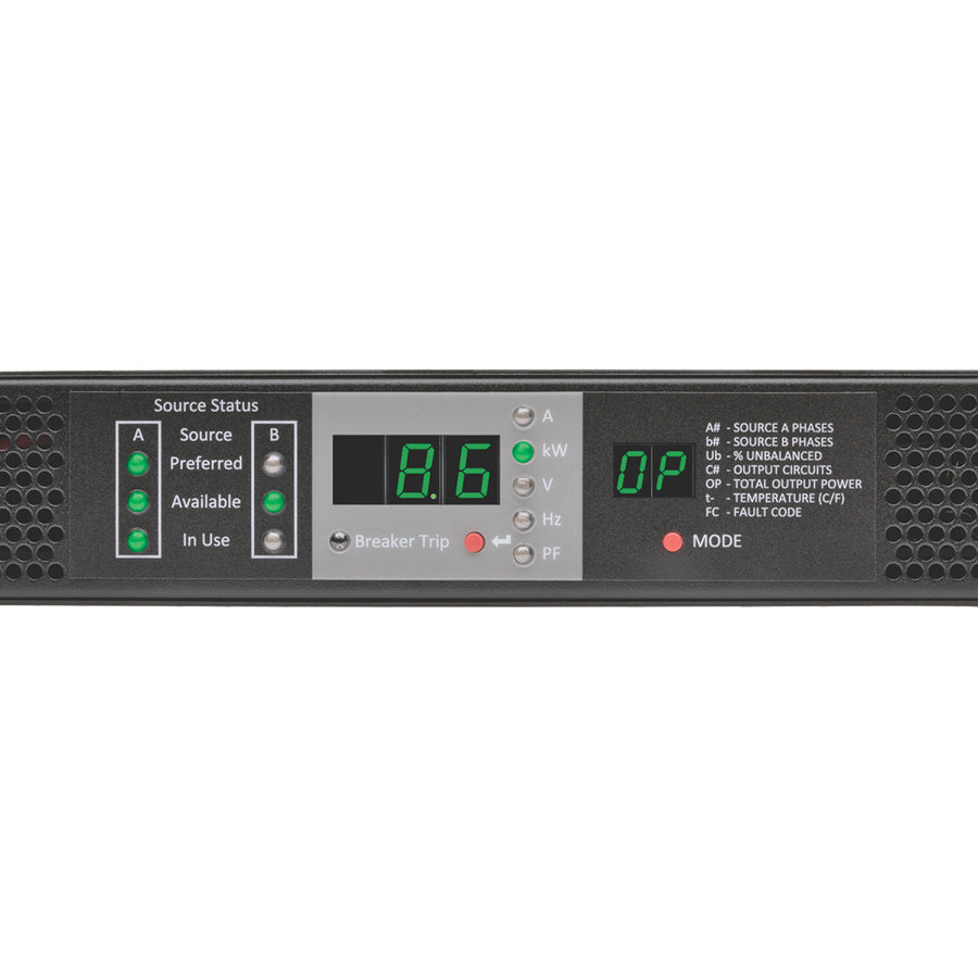 Tripp Lite par Eaton PDU330AT6L2130 8,6 kW triphasé 208 V ATS/PDU surveillé PDU330AT6L2130