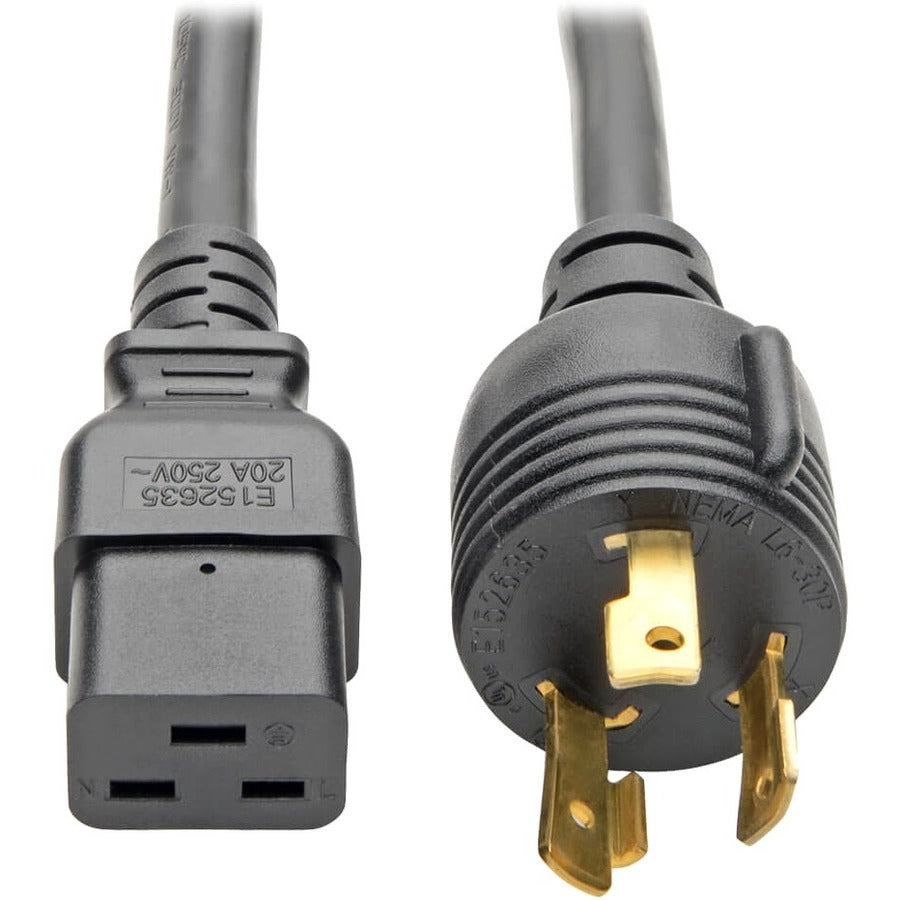 Câble d'alimentation Tripp Lite 12 pieds L6-30P vers C19 robuste 20A 12AWG 12' P040-012-P30