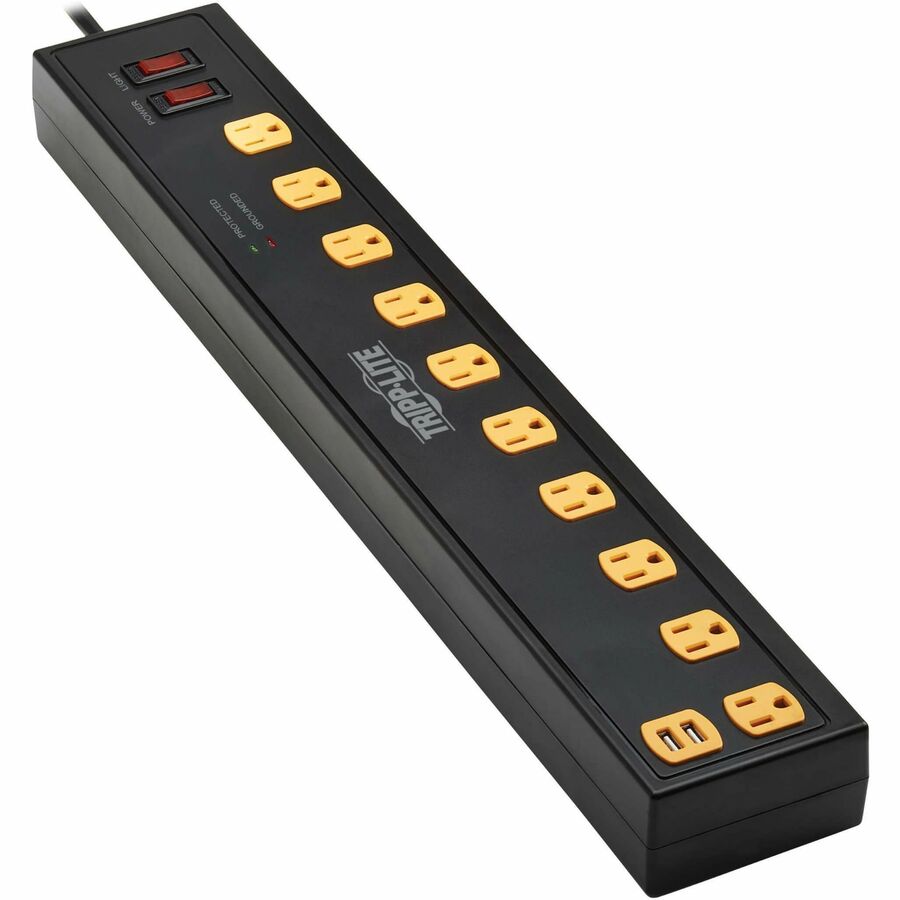 Tripp Lite par Eaton Protégez-le ! TLP1010USB Suppresseur/protecteur de surtension à 10 prises TLP1010USB