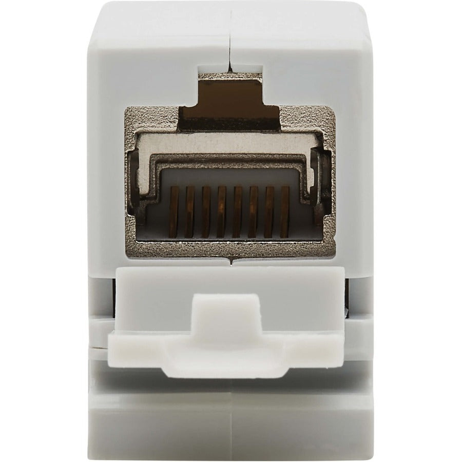 Tripp Lite by Eaton Cat6a Shielded In-Line DIN-Rail Mountable Snap-In Coupler (RJ45 F/F), TAA N235-D01-SH-6A