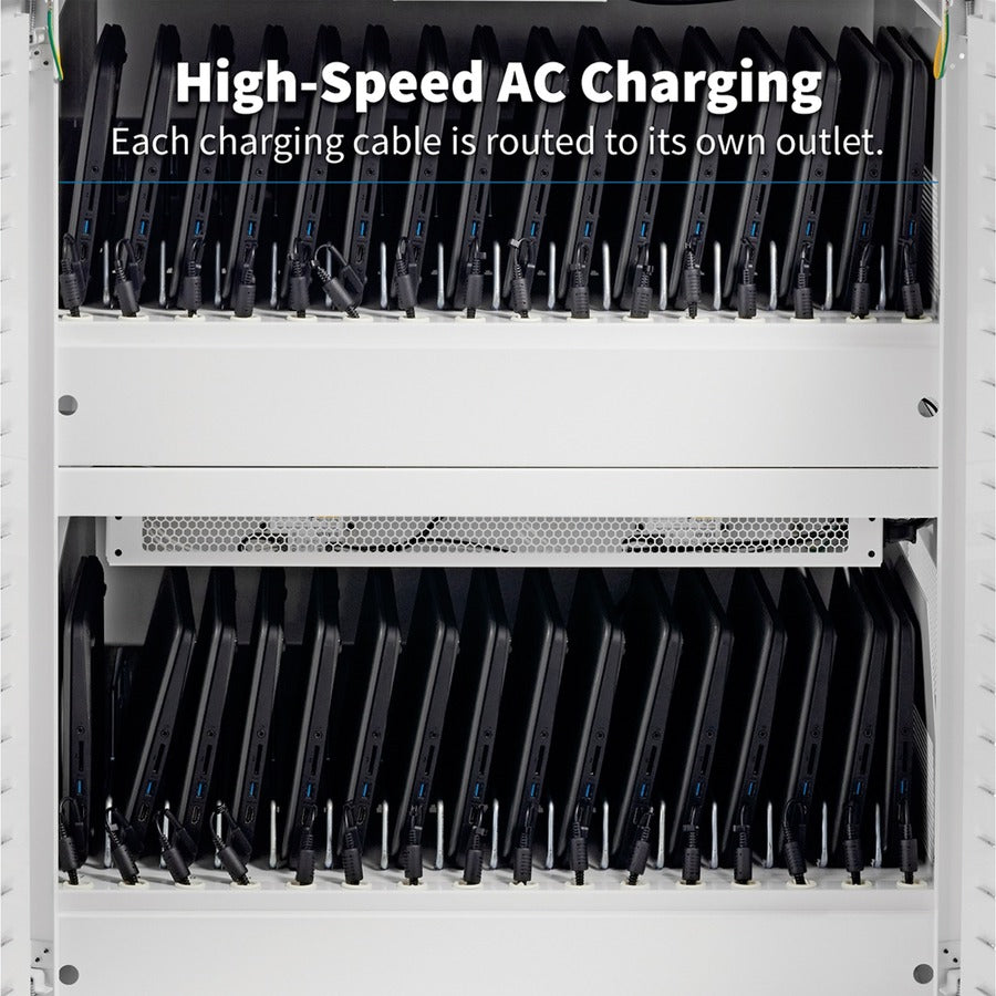 Tripp Lite by Eaton CSC32ACWHG Chariot de chargement UV pour 32 appareils de qualité hospitalière, blanc CSC32ACWHG