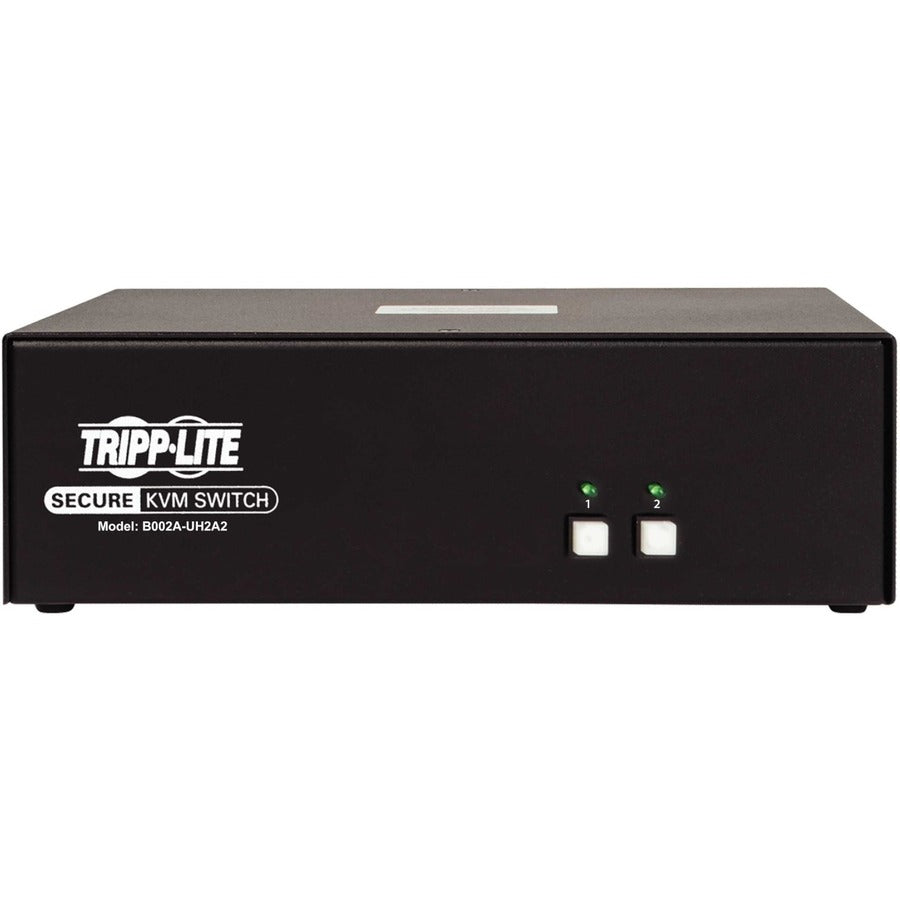 Tripp Lite by Eaton 2-Port Dual-Monitor Secure KVM Switch, HDMI - 4K, NIAP PP3.0, Audio, TAA B002A-UH2A2