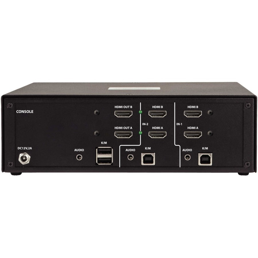 Tripp Lite by Eaton 2-Port Dual-Monitor Secure KVM Switch, HDMI - 4K, NIAP PP3.0, Audio, TAA B002A-UH2A2