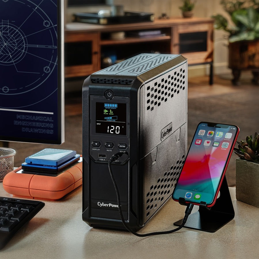 CyberPower Intelligent LCD BRG1500AVRLD2 1500VA Mini-tower UPS BRG1500AVRLCD2