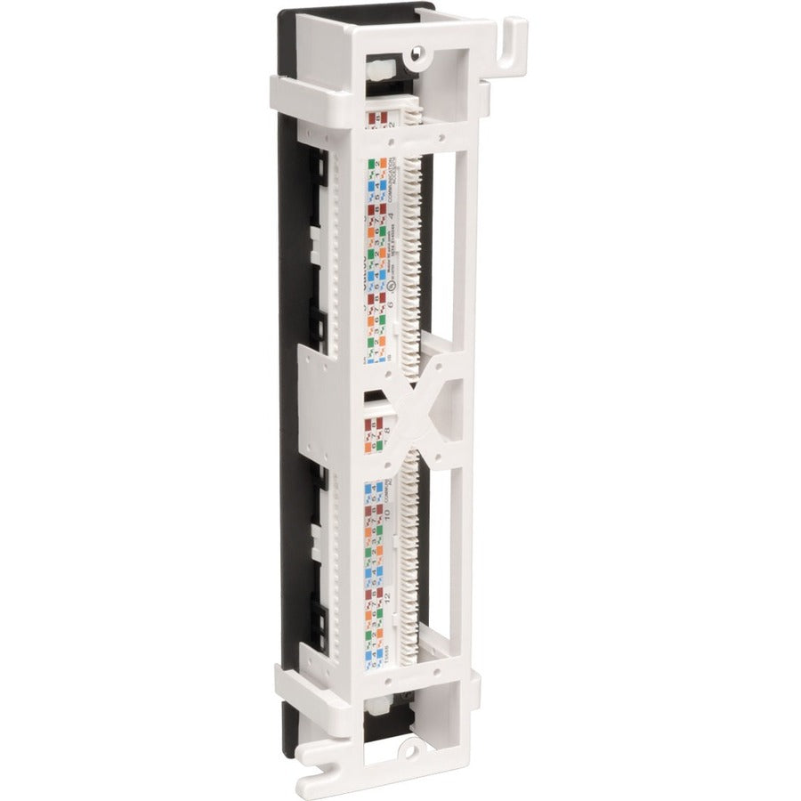 Tripp Lite 12-Port Cat6 Cat5 Patch Panel Wall Mount Vertical 110 RJ45 TAA N250-012