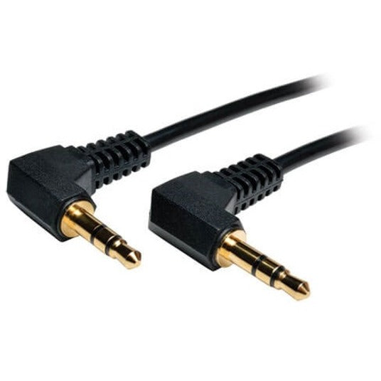 Tripp Lite 1ft Mini Stereo Audio Cable with Two Right Angle plugs 3.5mm M/M 1' P312-001-2RA