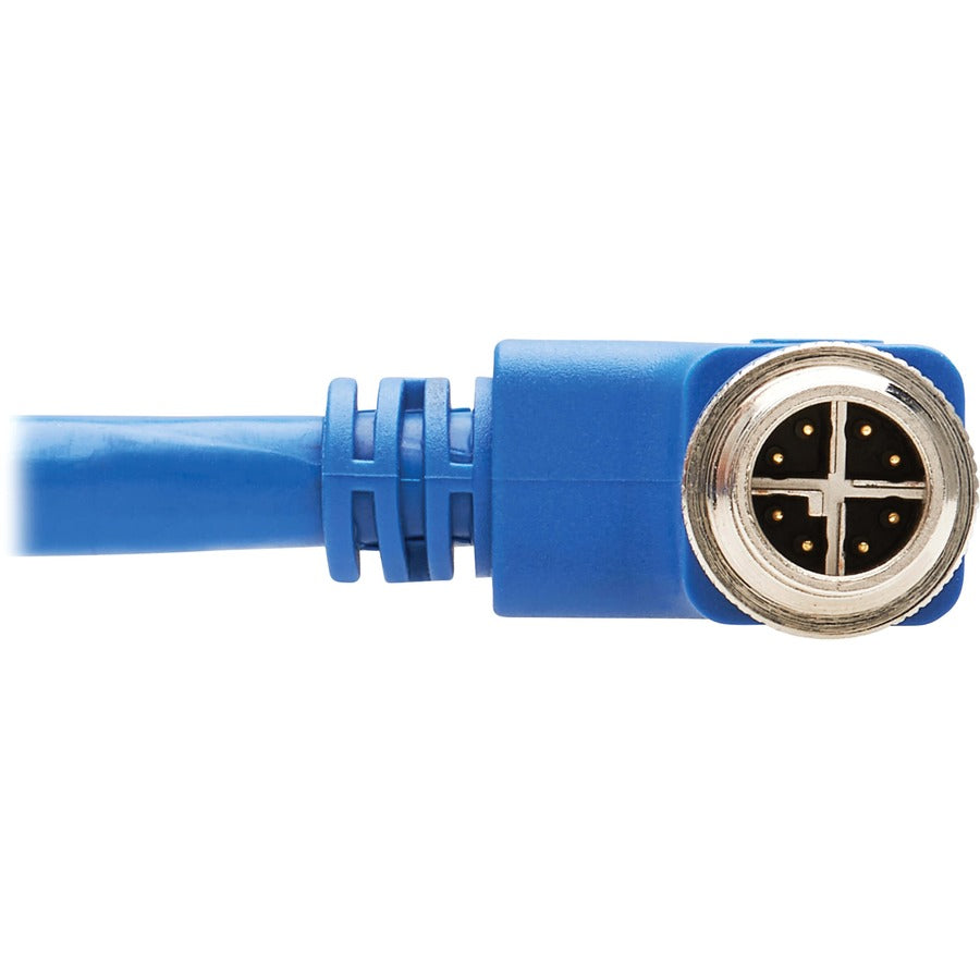 Câble Ethernet Tripp Lite by Eaton NM12-6A3-01M-BL M12 X-Code Cat6a 10G, M/M, bleu, 1 m (3,3 pieds) NM12-6A3-01M-BL