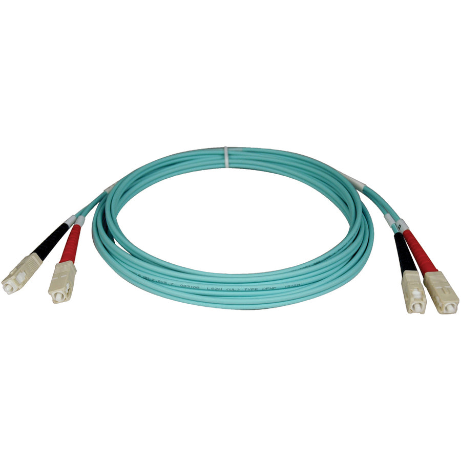 Tripp Lite 10Gb Aqua Duplex Multimode 50/125 Fiber Patch Cable N806-15M