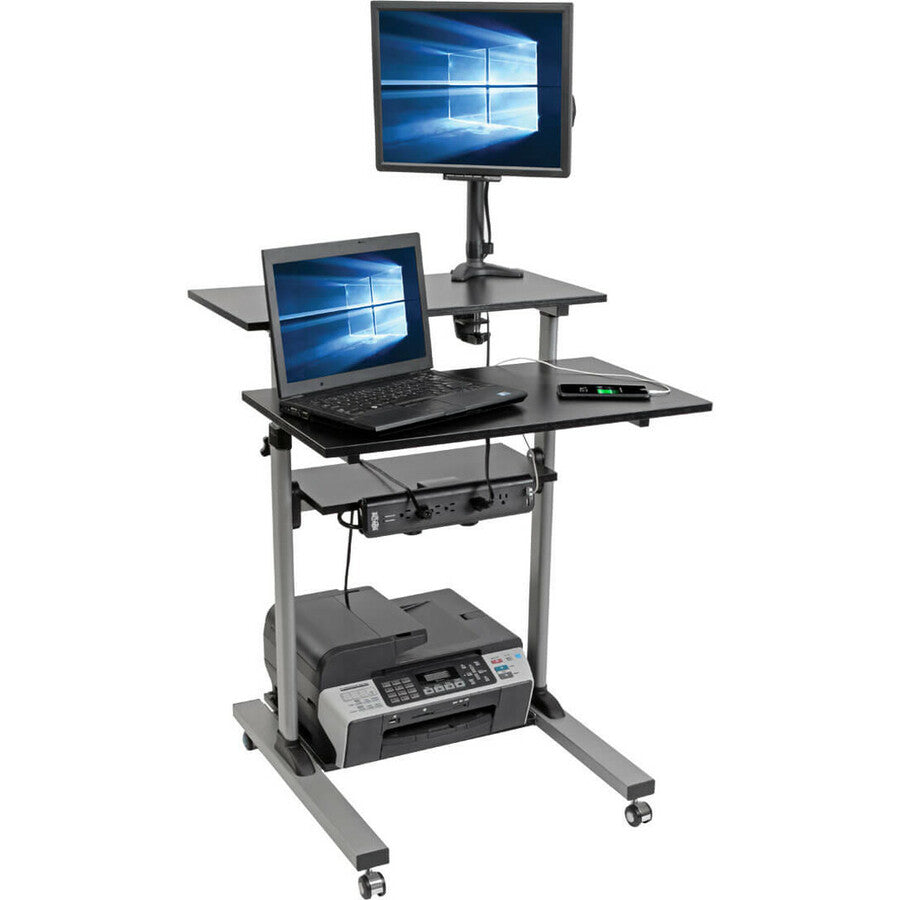 Tripp Lite by Eaton Rolling Standing Desk/Workstation on Wheels, Height Adjustable, Mobile WWSSRC