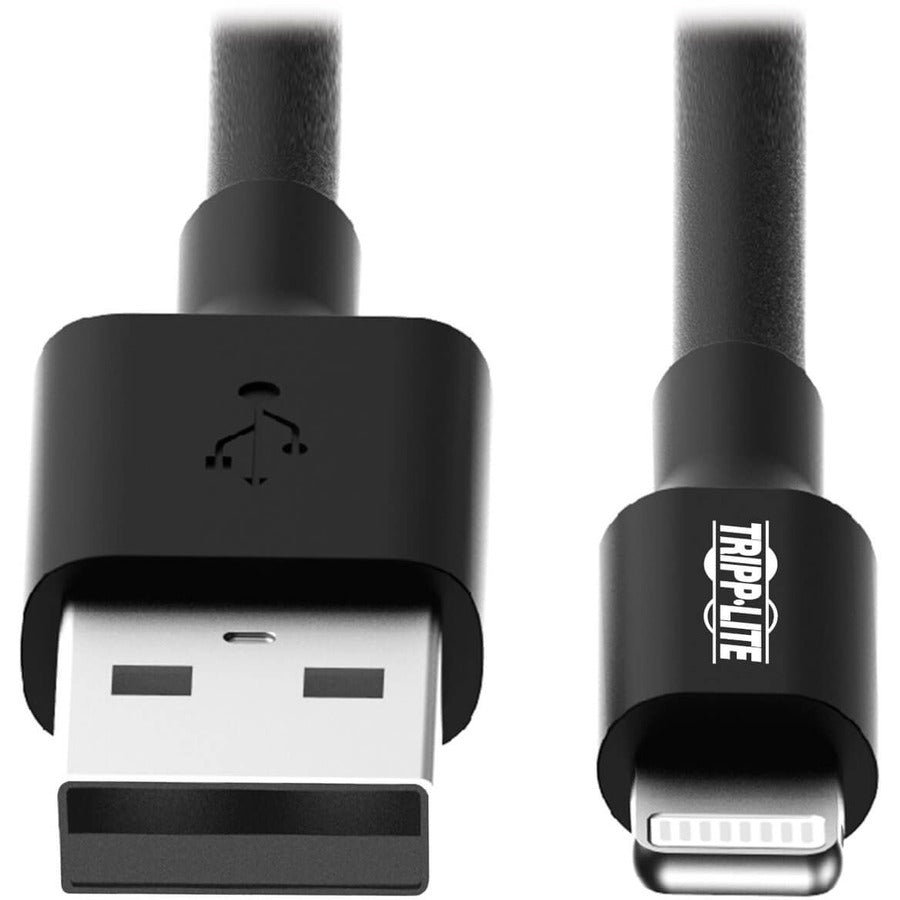 Tripp Lite 10ft Lightning USB/Sync Charge Cable for Apple Iphone / Ipad Black 10' M100-010-BK