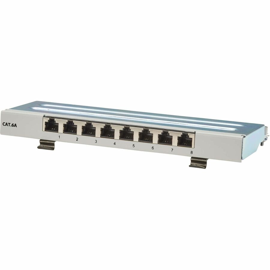 Panneau de brassage Tripp Lite by Eaton Cat6a STP, 8 ports, rail DIN ou montage mural, TAA N250-SH08-DIN6A