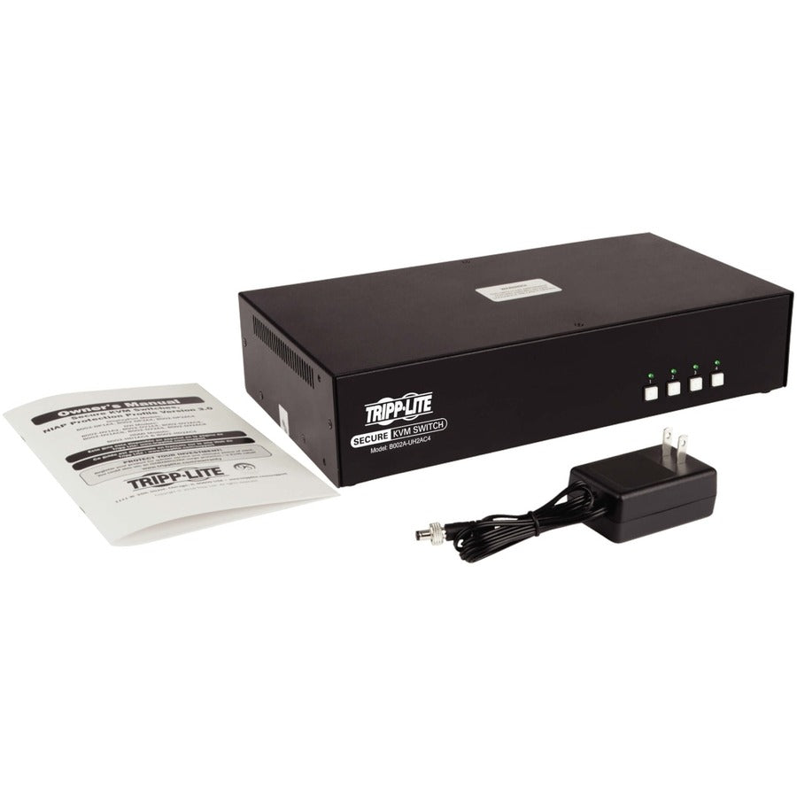 Commutateur KVM sécurisé Tripp Lite by Eaton à 4 ports, HDMI - 4K, NIAP PP3.0, audio, CAC, TAA B002A-UH2AC4