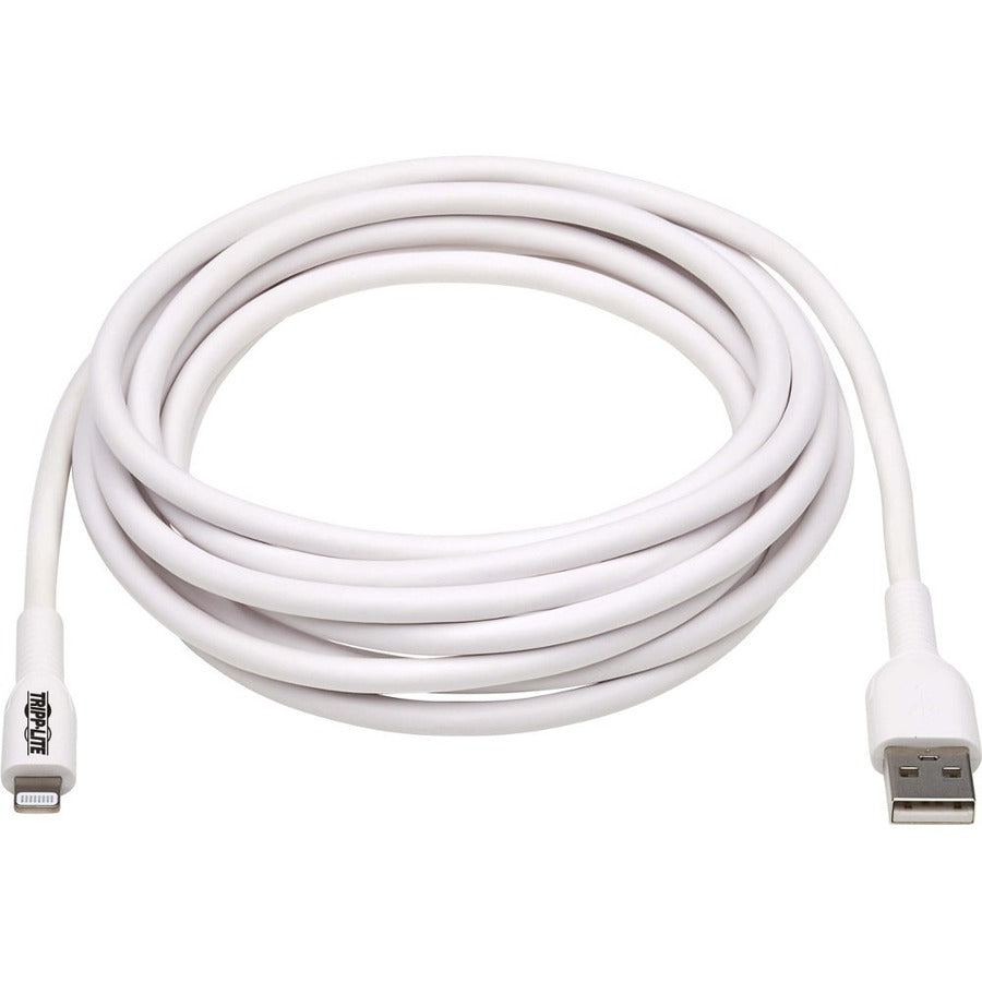Tripp Lite by Eaton Safe-IT M100AB-03M-WH Sync/Charge Lightning/USB Data Transfer Cable M100AB-03M-WH