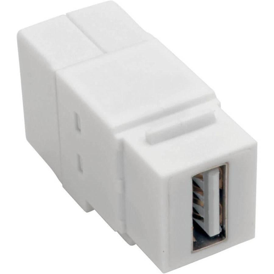 Tripp Lite by Eaton USB 2.0 All-in-One Keystone/Panel Mount Coupler (F/F), White U060-000-KP-WH