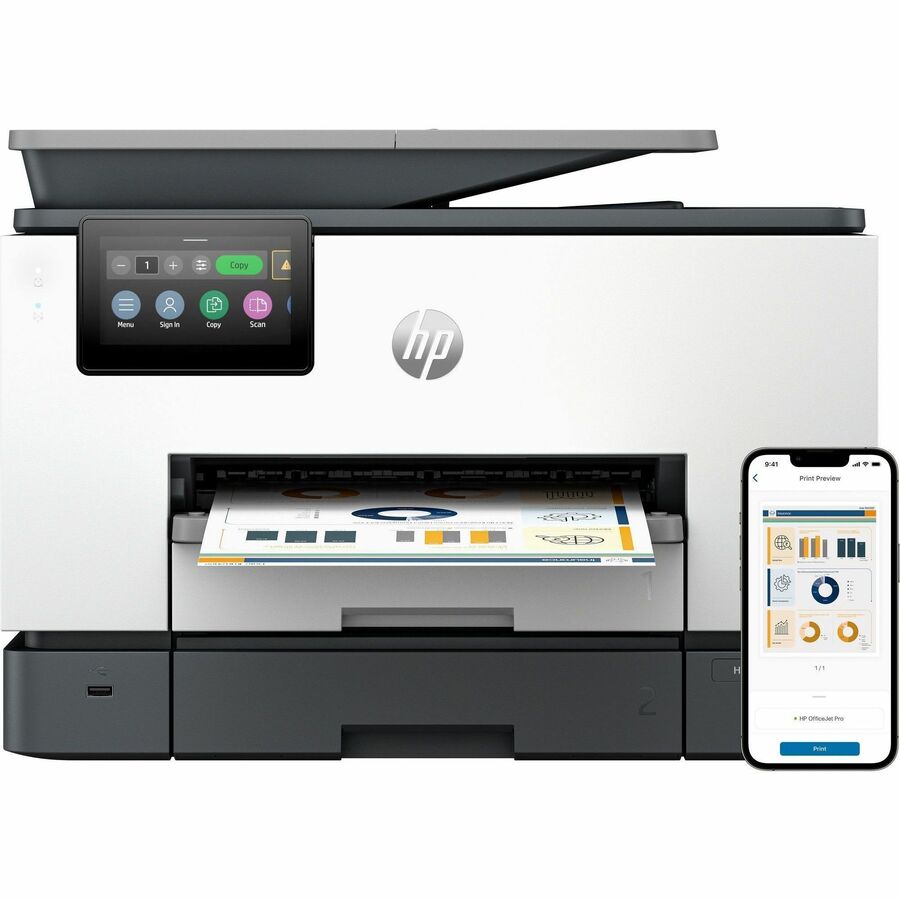 Imprimante multifonction jet d'encre filaire et sans fil HP Officejet Pro 9130b - Couleur - Ciment 4U555A#B1H