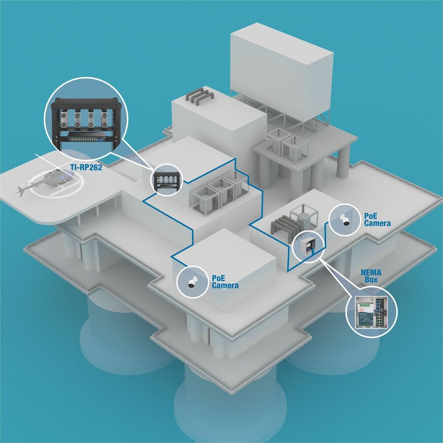 TRENDnet – commutateur industriel Gigabit PoE+ monté en rack, 26 ports, renforcé, TI-RP262