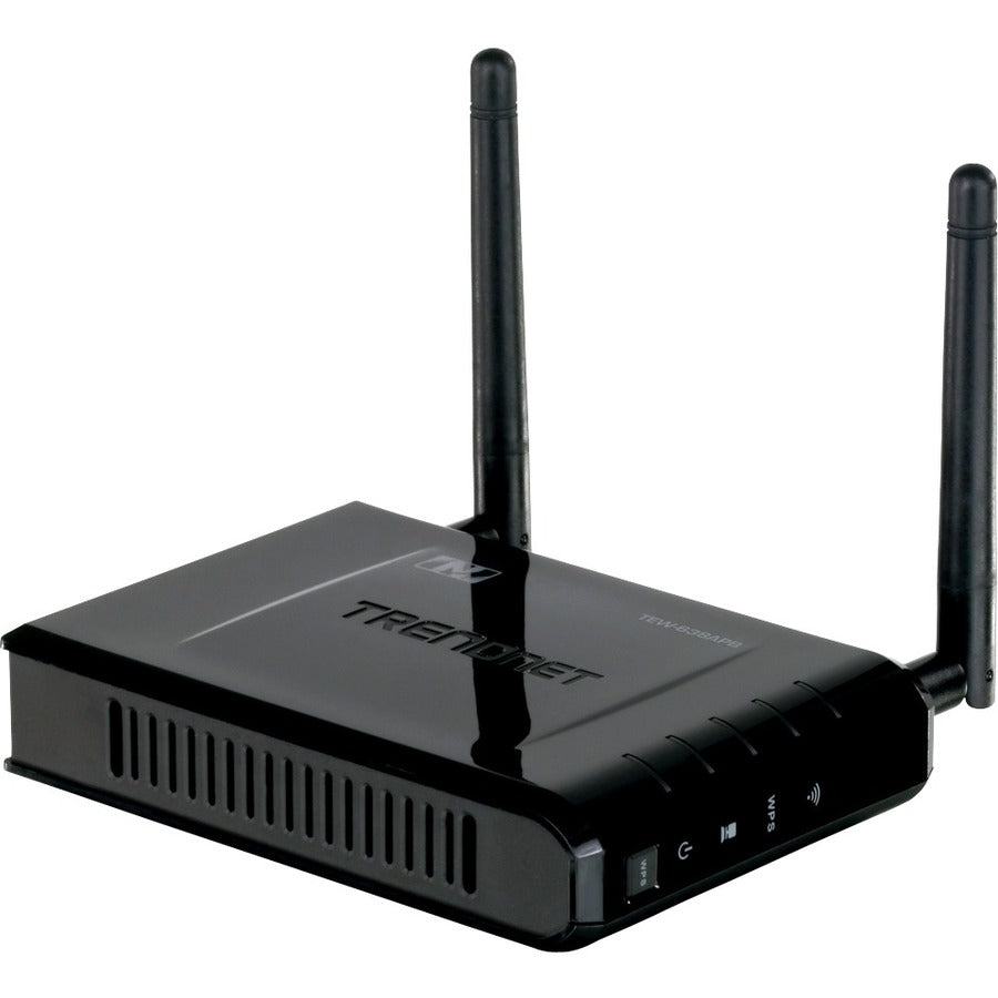 TRENDnet Wireless N300 2T2R Antennes détachables ; Point d'accès; 2,4 GHz 300 Mbit/s ; 802.11b/g/n ; AP/WDS/Client/Pont ; 2x2 dBi ; TEW-638APB TEW-638APB